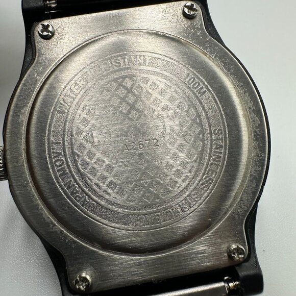 Miykon Watch Men Black Day Date Dial 38MM Mesh Buckle Band New Battery 9 Inch - Picture 5 of 13